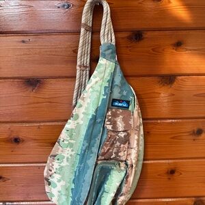 KAVU Men's Green and Brown Sling Backpack